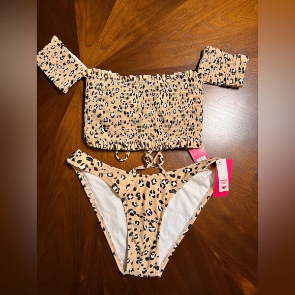 Xhilaration Animal Print Off-Shoulder Bikini Set NWT SMALL - Picture 1 of 9